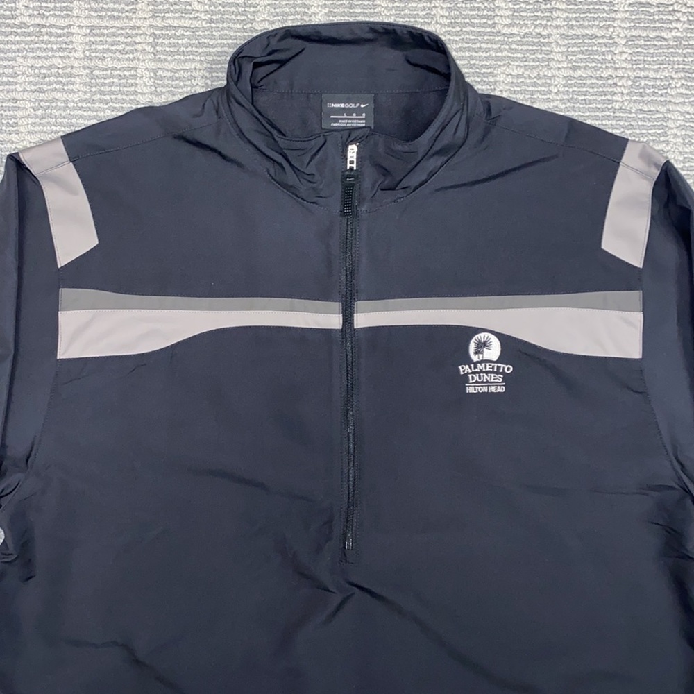 Nike Large Black 1/2 Zip Golf Pullover Windbreaker - Palmetto Dunes